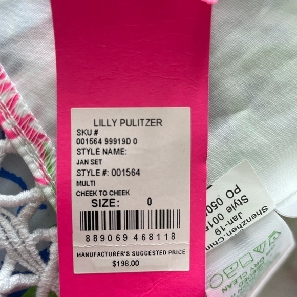 Lilly Pulitzer JAN Flounce Peplum Top In Multi Cheek To Cheek NWT - Picture 8 of 11
